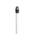 Gravity GMS23W round base microphone stand in white with adjustable height and sturdy construction for studio and stage use.