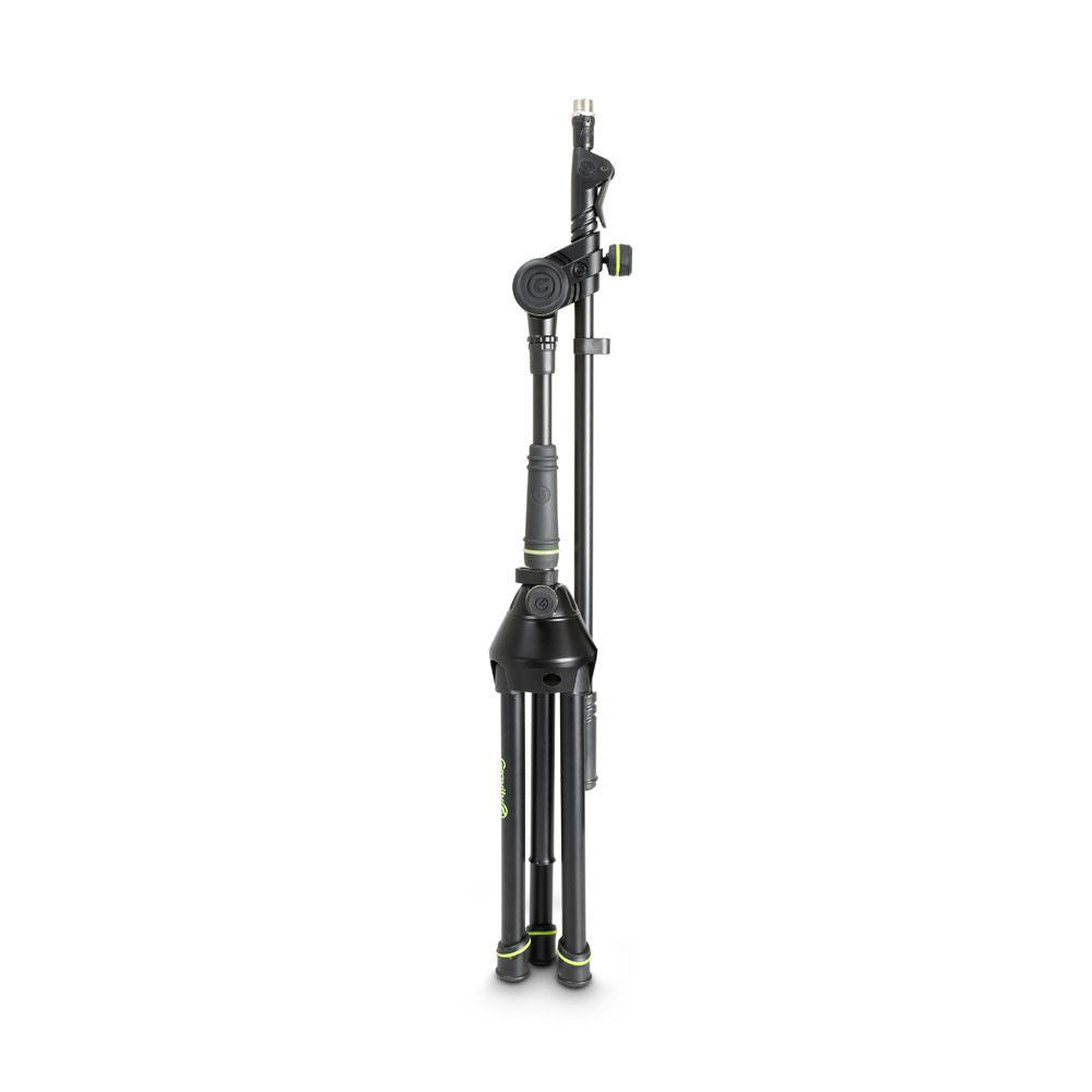 Gravity GMS4222B short tripod microphone stand with telescopic boom, adjustable height and sturdy metal construction.