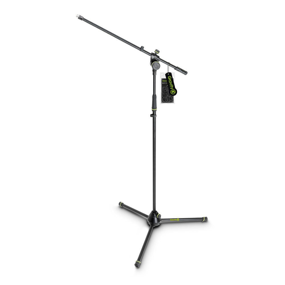 Gravity GMS4321B tripod microphone stand with adjustable height and sturdy base for studio and stage use.