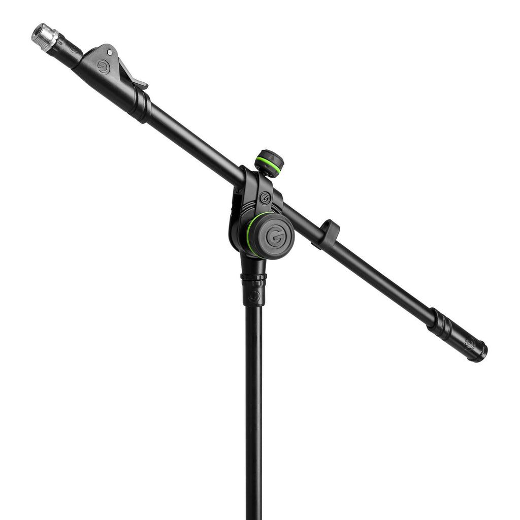 Gravity GMS4322B tripod microphone stand with telescopic boom, adjustable height and sturdy construction for recording and live sound.