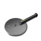 Gravity GMST01B round base short microphone stand with adjustable height and sturdy build, ideal for studio and stage use.