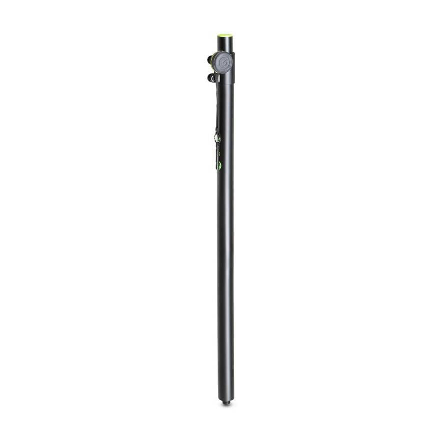 Gravity GSP2332B M20 speaker distance pole, durable stand for professional audio equipment, shown with mounting details.