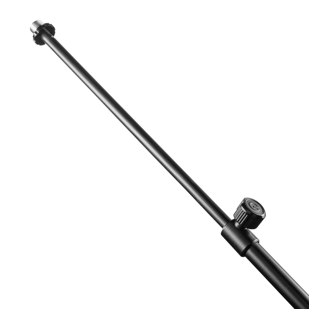 Gravity TMS4322B Touring Series tripod microphone stand with adjustable boom, 51-88cm height, sturdy black metal construction.