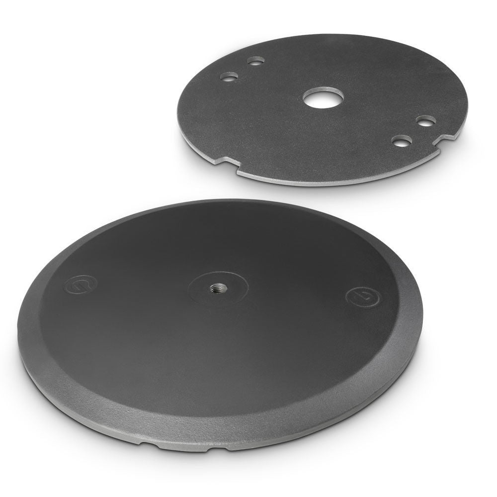 Gravity WB123SET1B Round Cast Iron Base And Weight Plate Set For M20 Poles