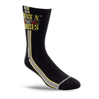 Perris Licensed GNR Side Stripe Large Crew Socks in Black-1 Pair