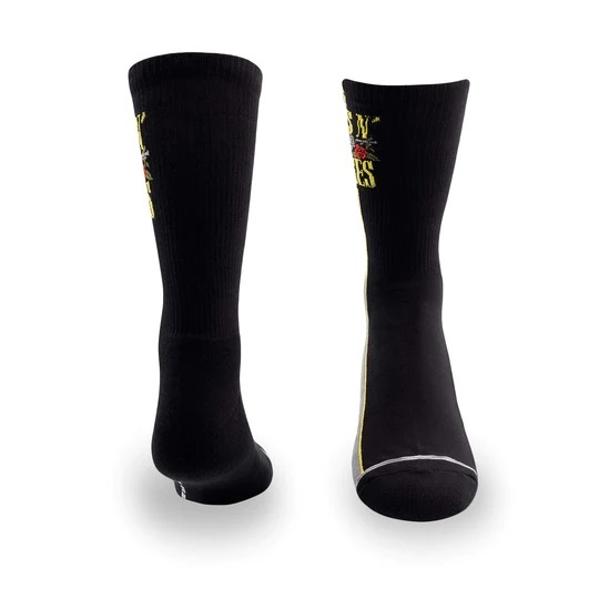 Perris Licensed GNR Side Stripe Large Crew Socks in Black-1 Pair