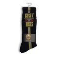 Perris Licensed GNR Side Stripe Large Crew Socks in Black-1 Pair