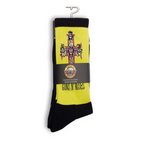 Perris Licensed GNR Appetite for Destruction Large Crew Socks in Black/Yellow -1 Pair