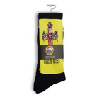 Perris Licensed GNR Appetite for Destruction Large Crew Socks in Black/Yellow -1 Pair