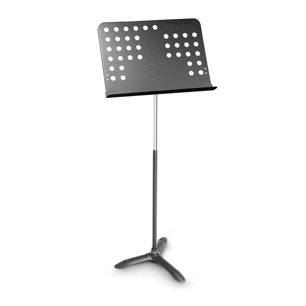 Gravity NSORC2L Tall Music Stand Orchestra With Perforated Steel Desk