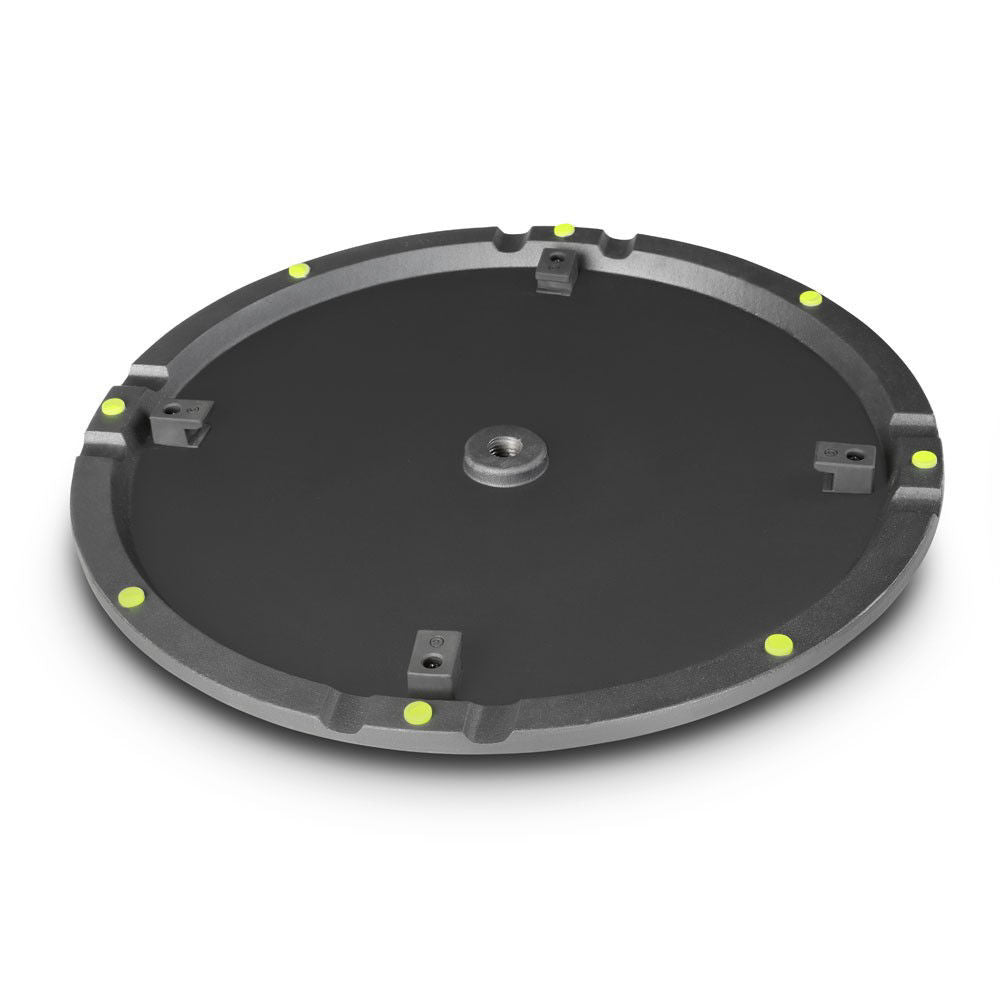 Gravity WB123SET1B Round Cast Iron Base And Weight Plate Set For M20 Poles