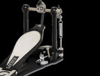 Gretsch G3 single bass drum pedal with black finish and adjustable footplate, designed for precise bass drum control.