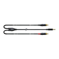 Cordial Y-Adapter Cable 3.5mm TRS Plug - 2x RCA Plugs - 3m