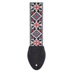 Souldier USA Guitar Strap 2in - San Quentin Cash LB/WH/RD on BK Background
