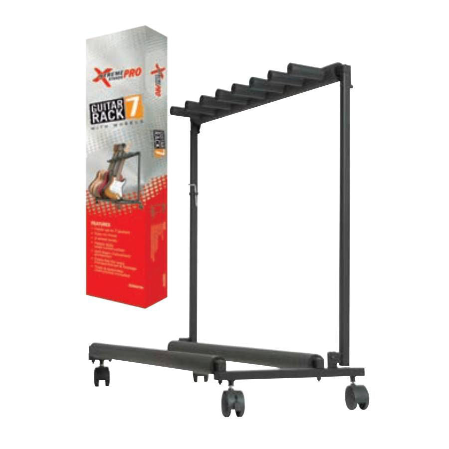 Xtreme GS807 7-Way Guitar Stand - with Wheels