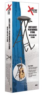 Xtreme GS811 Guitar Performer Stool with Guitar Stand