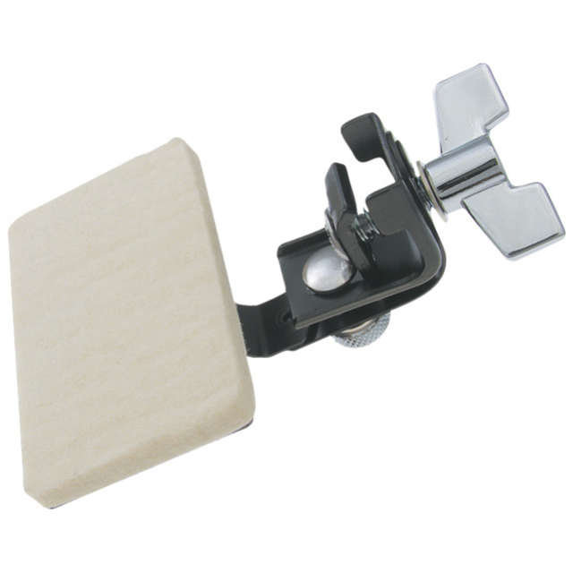 Gibraltar GSC4235 external tone control for drum hardware, showing the black knob and mounting hardware on a drum accessory.