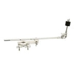Gibraltar Grabber Cymbal Arm and Clamp attached to drum hardware, with adjustable arm and sturdy clamp for cymbal mounting.