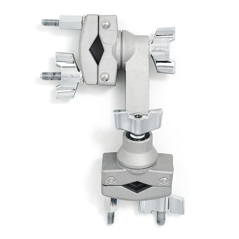 Gibraltar GSCPUGC adjustable angle multi-clamp with two holes, used for securing drum hardware in music setup.