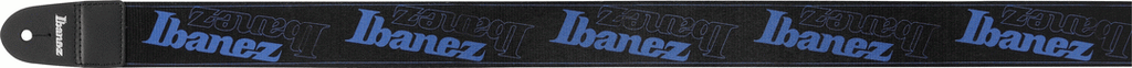 Blue Ibanez GSD50 guitar strap with adjustable length and durable material, designed for comfortable playing.