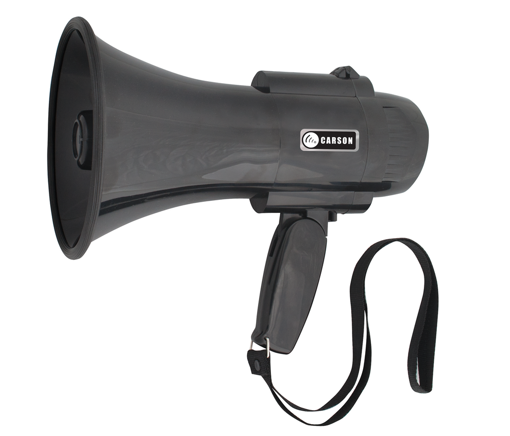 Carson GTC504R 15 Watt Hand-Held Megaphone - Black