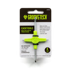 Groovetech® Multi-Tool for Fender® USA guitars, guitar accessories, shown on a workbench with various tools and guitar parts.