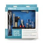 Groovetech Guitar Player Tech Kit with various guitar accessories and tools for maintenance and setup.