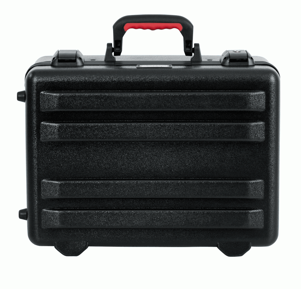 GATOR TSA utility case with reinforced handle and zippered compartments, designed for durable storage and travel convenience.