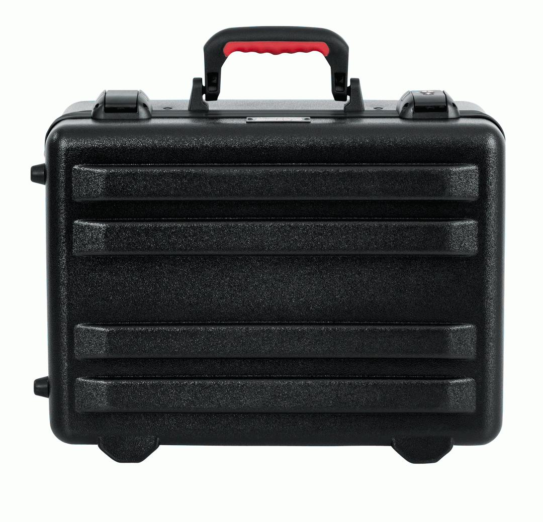 GATOR TSA utility case with reinforced handle and zippered compartments, designed for durable storage and travel convenience.