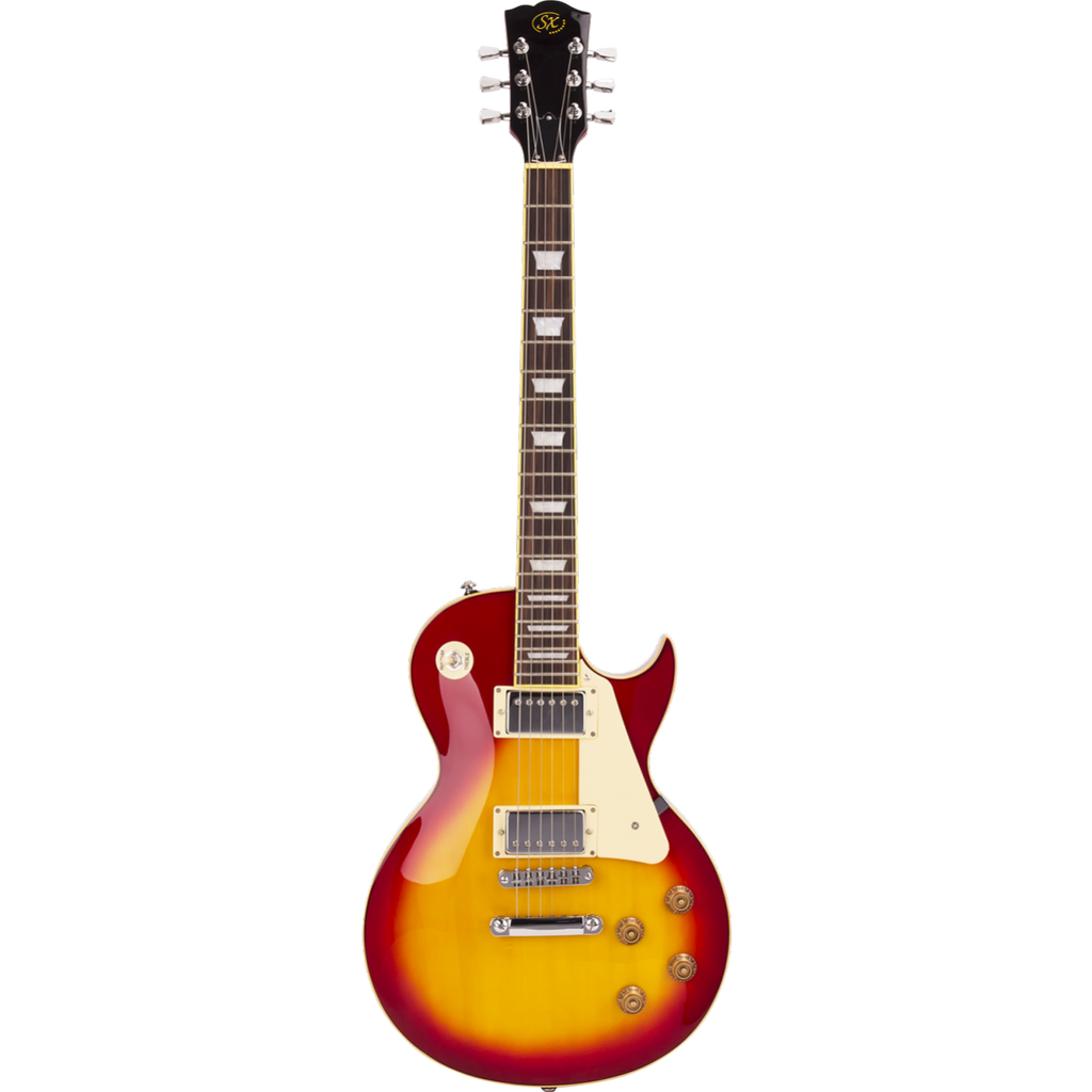 SX Les Paul Style Electric Guitar Pack with Gig Bag - Cherry Sunburst