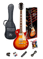 SX Les Paul Style Electric Guitar Pack with Gig Bag - Cherry Sunburst