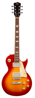 SX Les Paul Style Electric Guitar Pack with Gig Bag - Cherry Sunburst