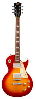 SX Les Paul Style Electric Guitar Pack with Gig Bag - Cherry Sunburst