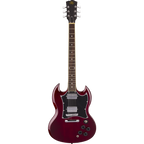 SX SG Style Electric Guitar Pack with Bag in Transparent Wine Red
