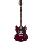 SX SG Style Electric Guitar Pack with Bag in Transparent Wine Red