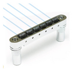 GraphTech Ghost Resomax NV Guitar Bridge 4mm Loaded With Ghost Piezo Saddles (Chrome)