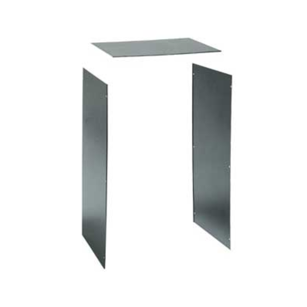 Altronic 18U 600mm deep 19-inch rack frame panel set with metal panels and mounting hardware for server or audio equipment.