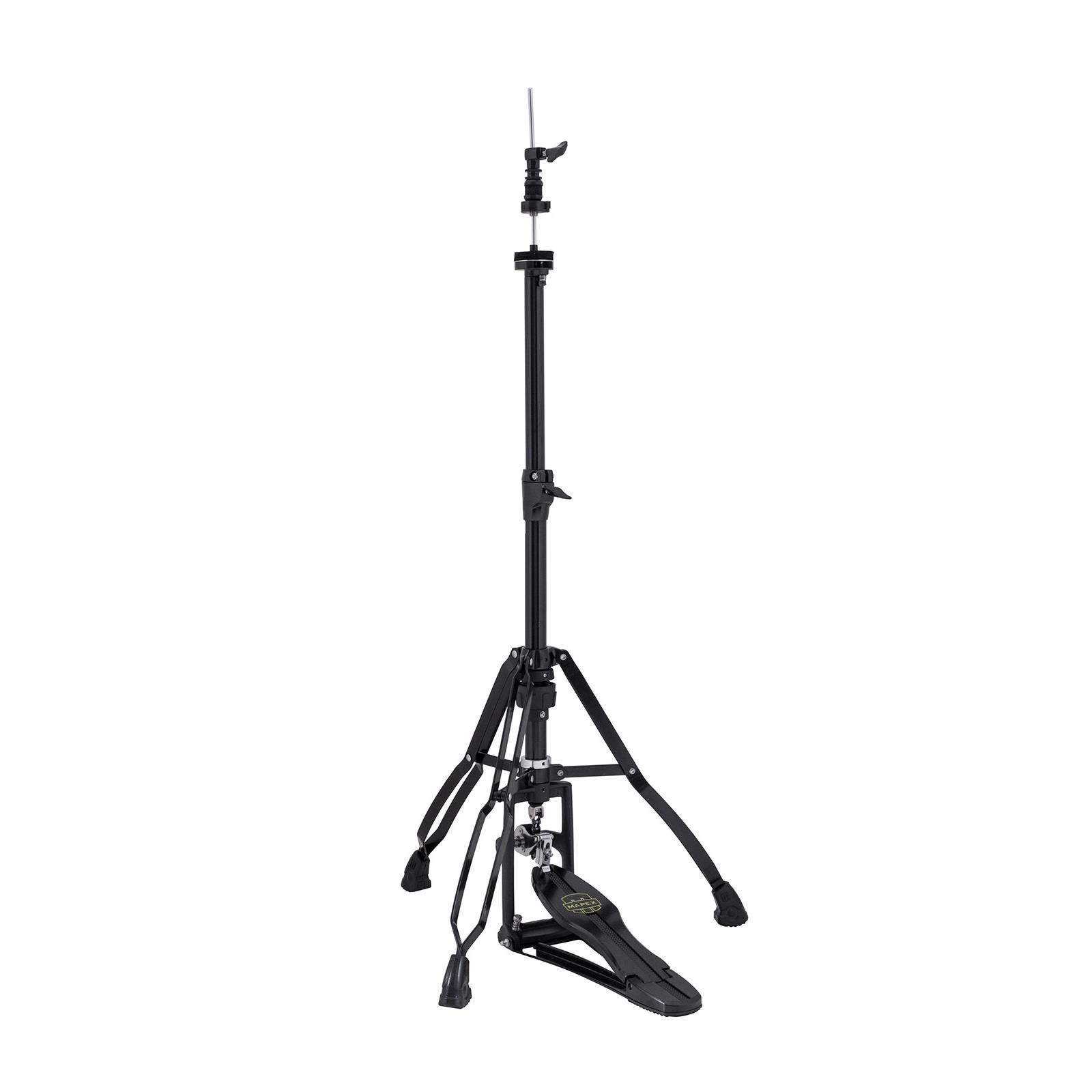 Mapex H800EB Series black hi-hat stand for drum hardware, featuring sturdy construction and adjustable height.