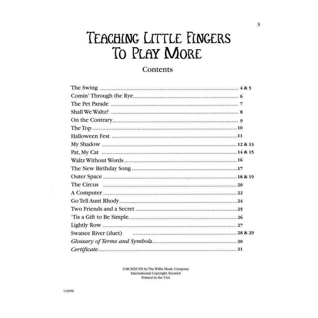 Teaching Little Fingers to Play More Book