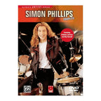 Simon Phillips Complete Drums DVD from Books, showing a cover image with drum kit and instructional text.