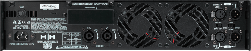 HH M-2600D Power Amplifier - 2x 2600W