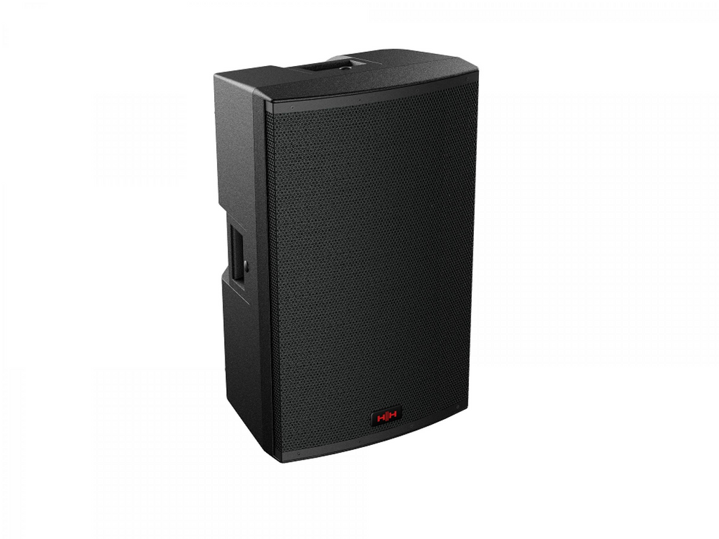 HH TRE-1501 15-inch powered active speaker with 1400W output, showing front grille and control panel.