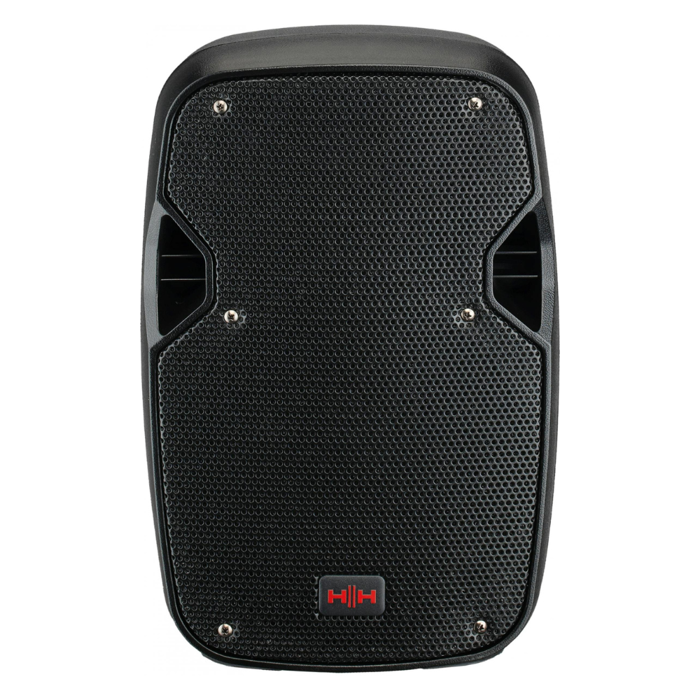 HH Vector VRE-8AG2 8-inch active powered speaker with Bluetooth, 300W output, black enclosure, front grille, and control panel.