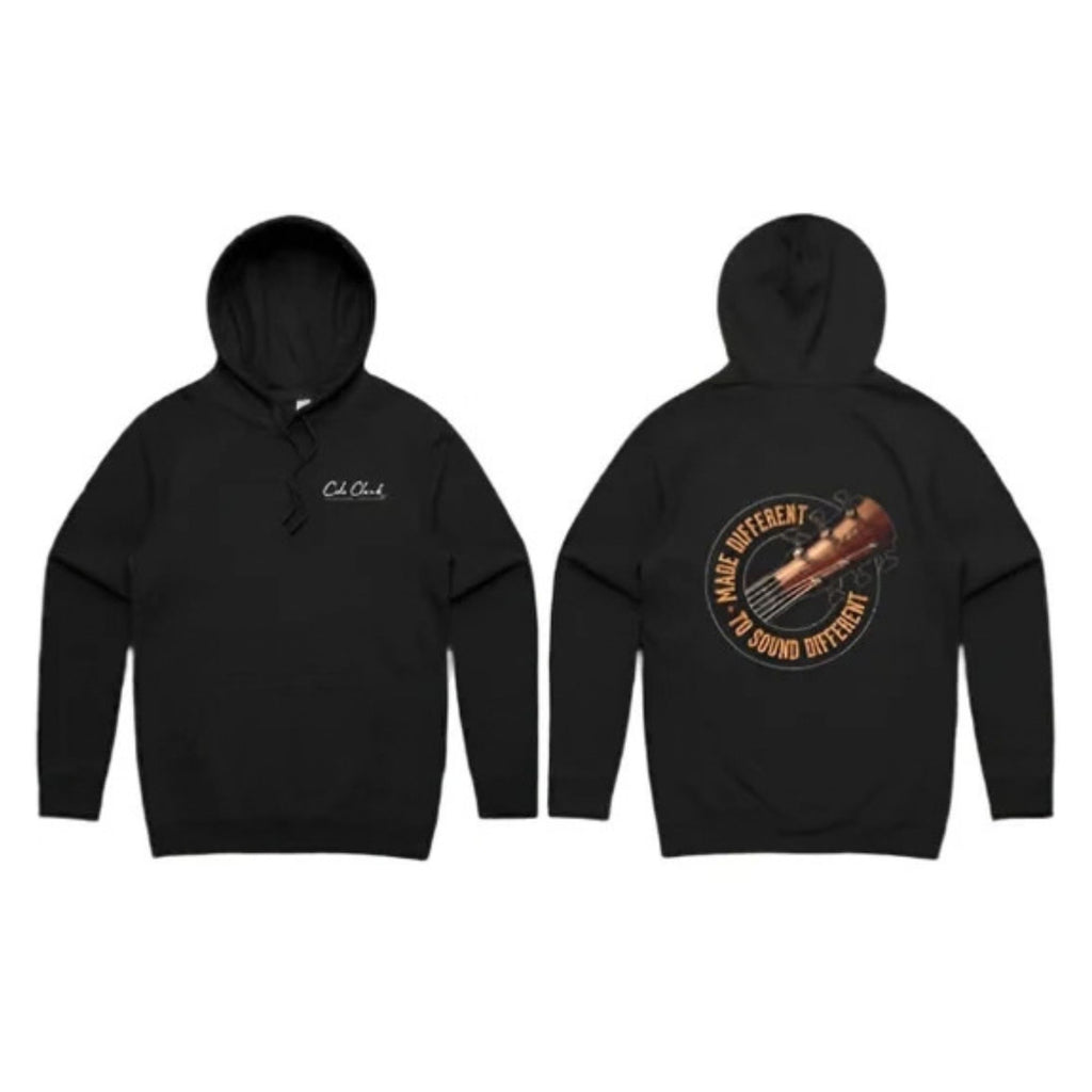 Black Cole Clark hoodie in XL size, featuring a comfortable fit with the Cole Clark logo, perfect for casual wear.