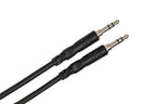 Hosa CMM-115 15 ft 3.5mm TRS cable for audio connections, shown coiled with connectors visible.