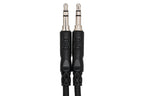 Hosa CMM-115 15-foot 3.5mm TRS cable for audio connections, shown with connectors and cable length.