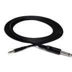 Hosa CMP110 10 ft 3.5mm TRS to 1/4 inch TS mono interconnect cable for PA and audio connections