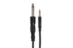 Hosa CMP110 10 ft 3.5 mm TRS to 1/4 inch TS mono audio interconnect cable for PA and studio use