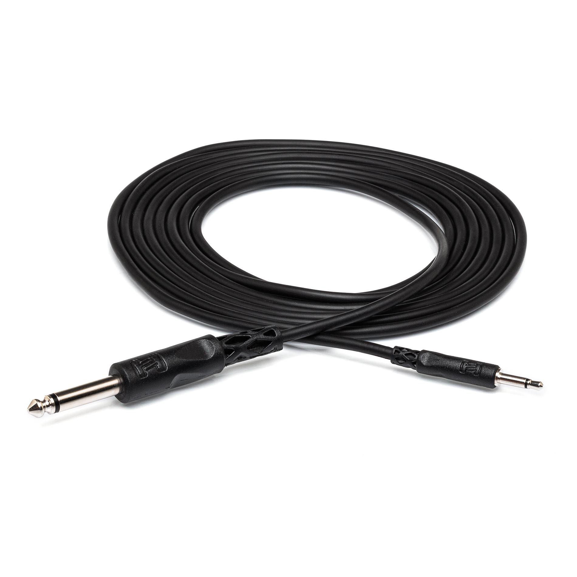 Hosa CMP310 3.5mm TS to 1/4 in TS Mono Interconnect Cable - 10 ft
