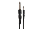 Hosa CMP310 3.5mm TS to 1/4 in TS Mono Interconnect Cable - 10 ft